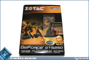 Zotac GTS250 ‘AMP’ 1GB PCIe Graphics card