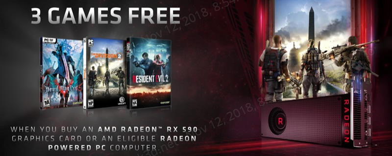 AMD’s RX 590 will ship with a Killer 3-Game Bundle