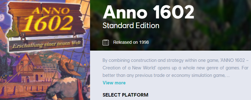 Anno 1602 is currently available for free on Uplay