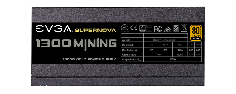 EVGA launches its SuperNova 1300 M1 Mining Power Supply