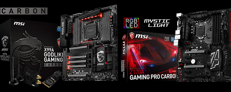 MSI Announces X99 and Z170 Carbon Edition Motherboards