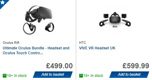 The Oculus Rift + Touch Bundle now costs £499