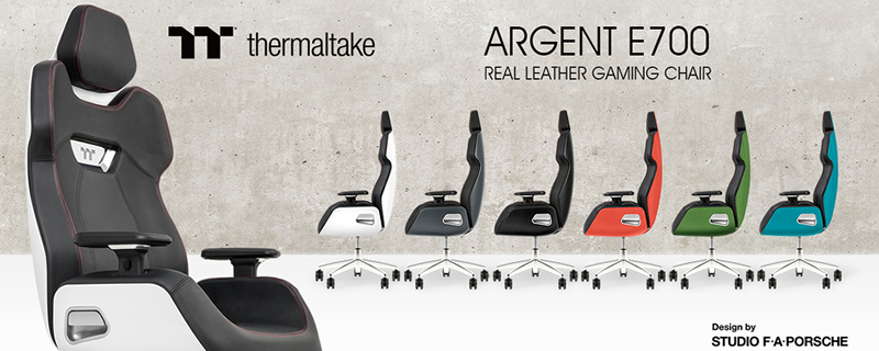 Thermaltake partners with Studio F.A. Porsche to create their ARGENT E700 series of Gaming Chairs